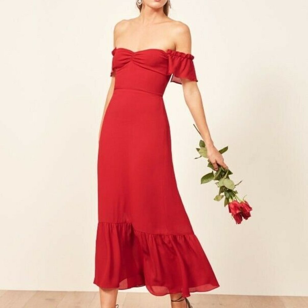 NWT 4 Reformation Butterfly Dress Wedding Long S